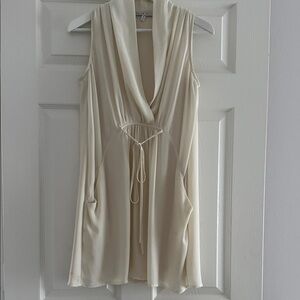 Collective Concepts Cream Sleeveless Mini Dress